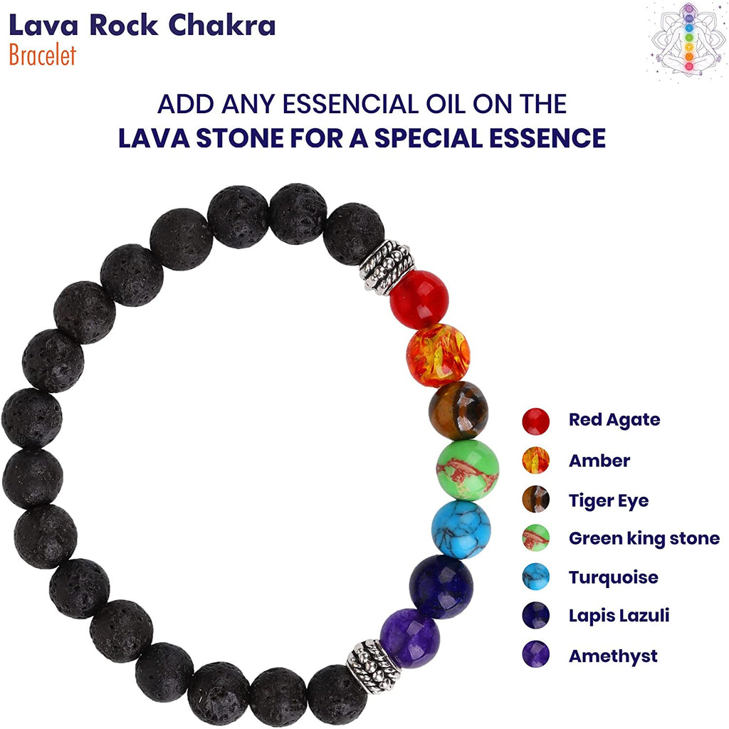 Aviano Chakra Stones & Tree Crystal Healing Collection - 24pcs - Raw & Tumbled Polished Stone Set - Lava Bracelet - Natural Amethyst Rose Quartz & More - Reference Guide - Balancing Chakras Reiki