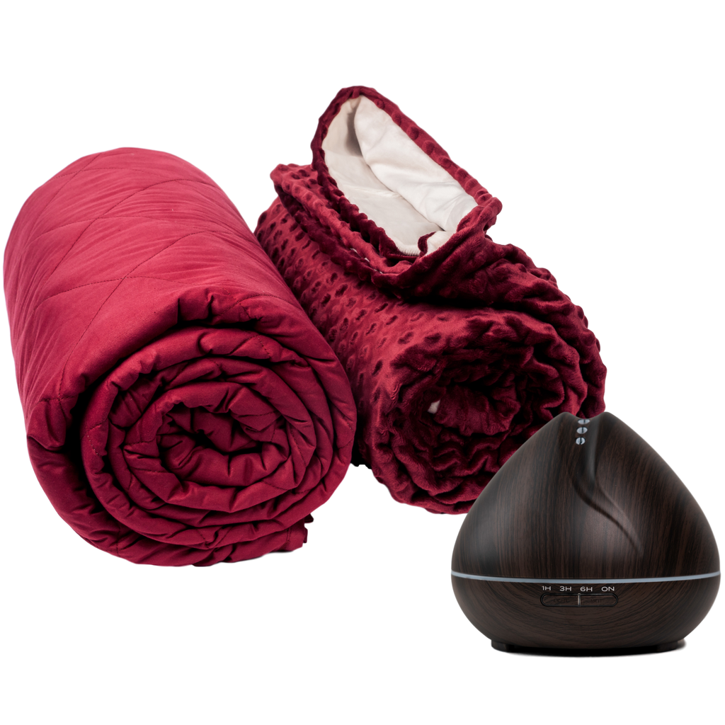 Weighted Blanket W/ Cover + 400 ML Diffuser Bundle
