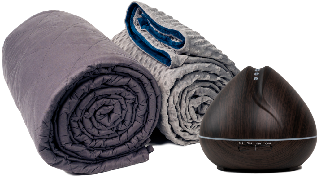 Weighted Blanket W/ Cover + 400 ML Diffuser Bundle