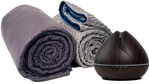 Weighted Blanket W/ Cover + 400 ML Diffuser Bundle