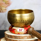 Tibetan Singing Bowl Set– with Lokta Rope Incense, 3.1 inch Authentic Handcrafted in Nepal – Meditation, Yoga, Chakra, Healing, Mindfulness