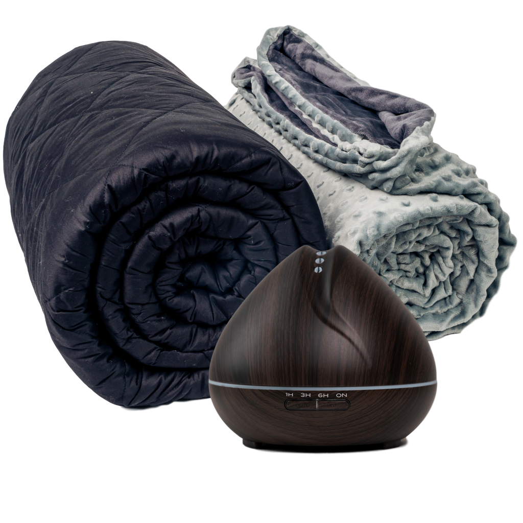 Weighted Blanket W/ Cover + 400 ML Diffuser Bundle